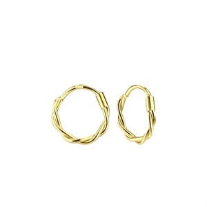 ByBirch - 11mm Twisted hoops i forgyldt sølv | BB213545
